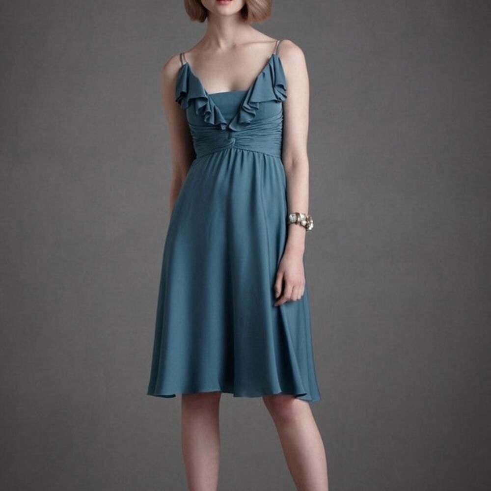 New Quillaree x BHLDN Anthropologie Tide‎ Blue Couplet Dress Size 12